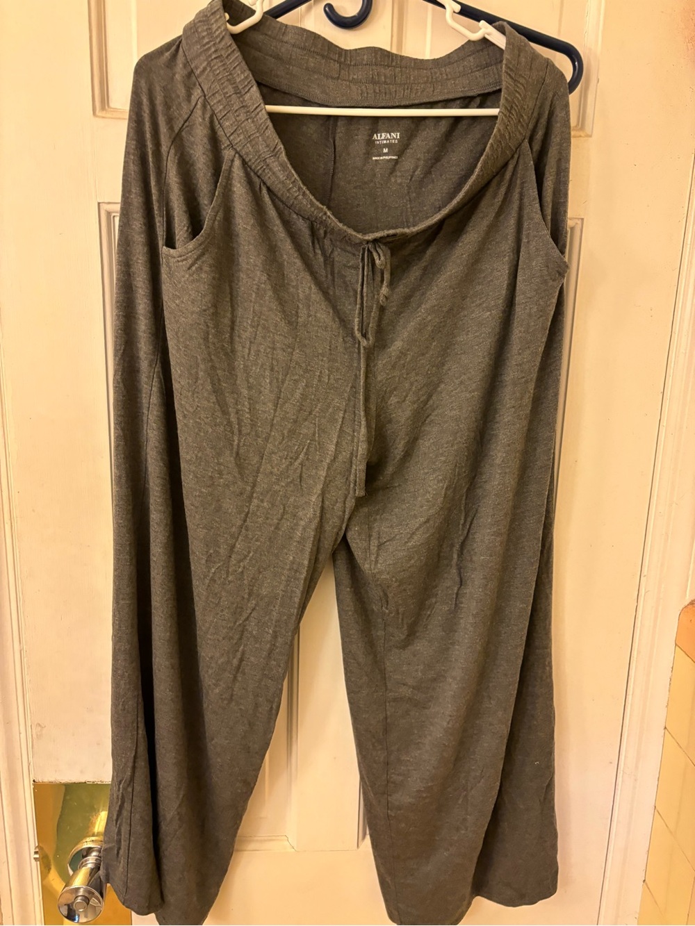 Alfani Olive Gray Drawstring Lounge Pants Size Medium